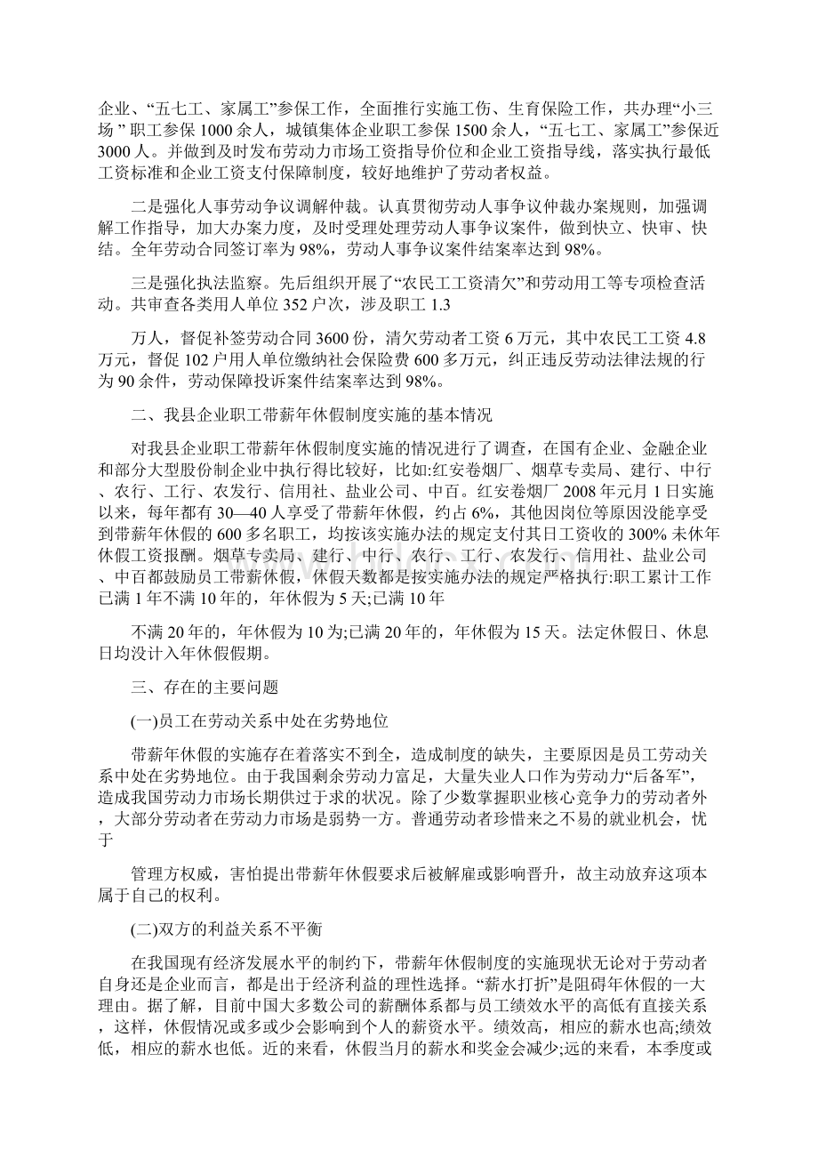 职工带薪年休假执行情况报告.docx_第3页