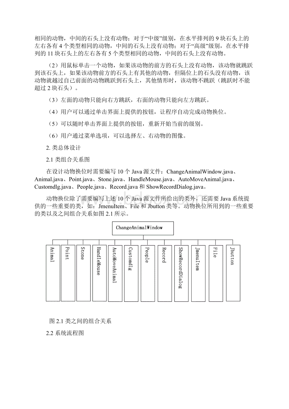 基于java的动物换位游戏软件设计Word格式.docx_第2页