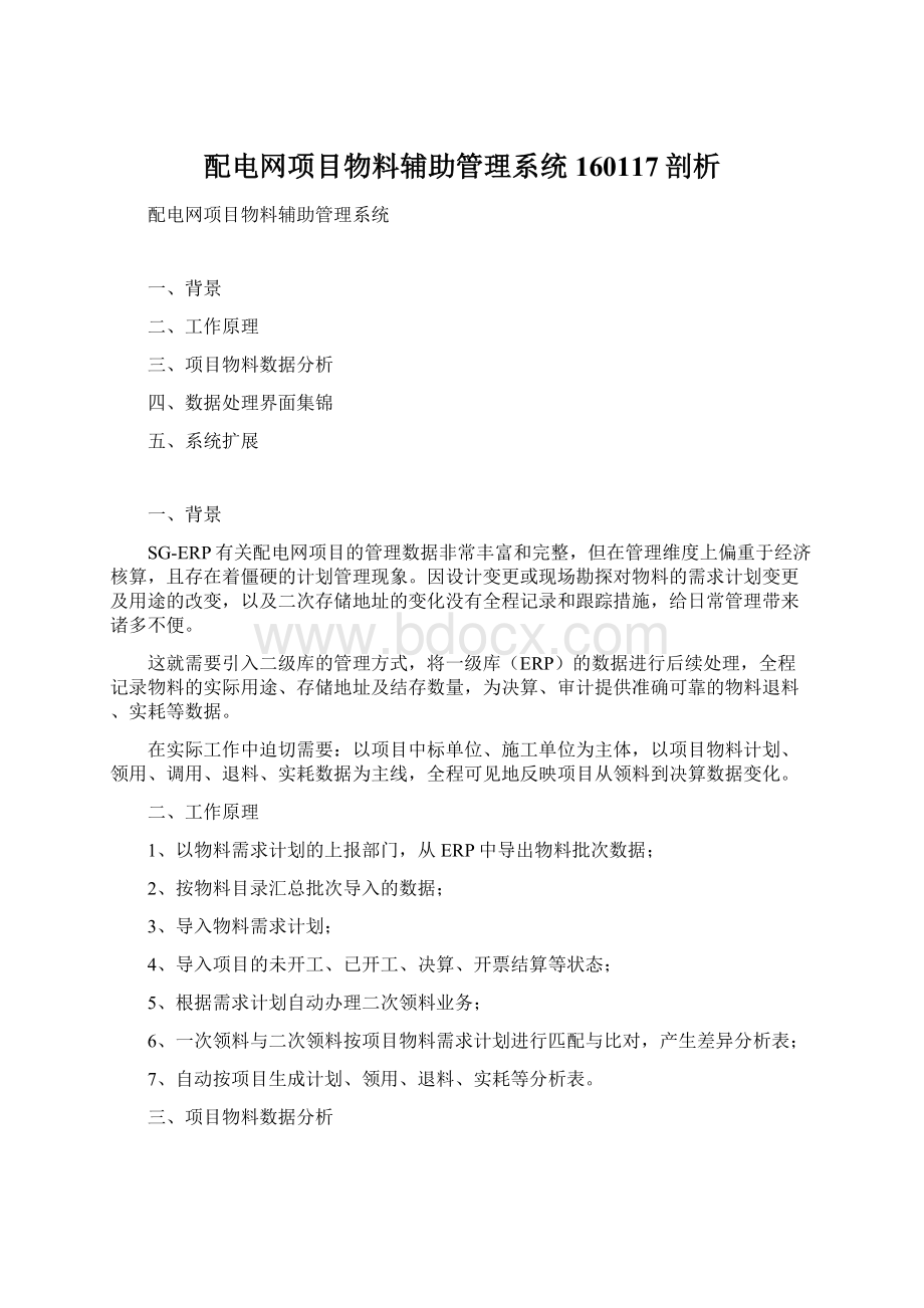 配电网项目物料辅助管理系统160117剖析.docx_第1页