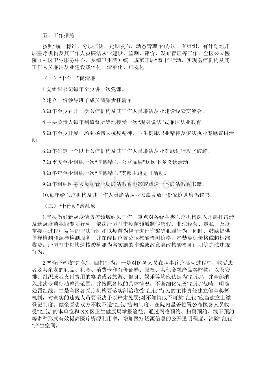 医院廉洁从业行动实施方案.docx_第3页