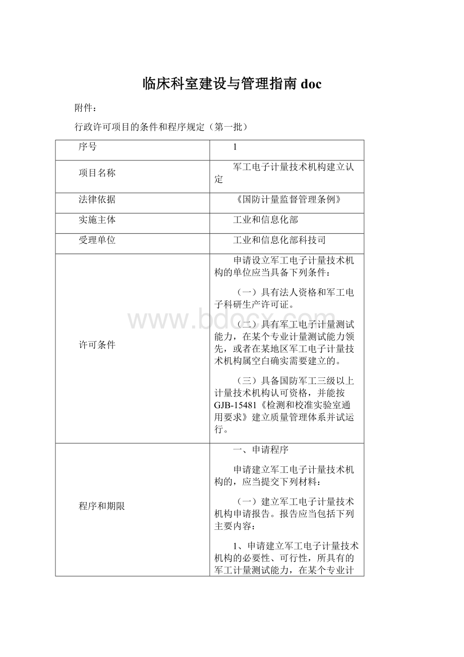 临床科室建设与管理指南doc.docx