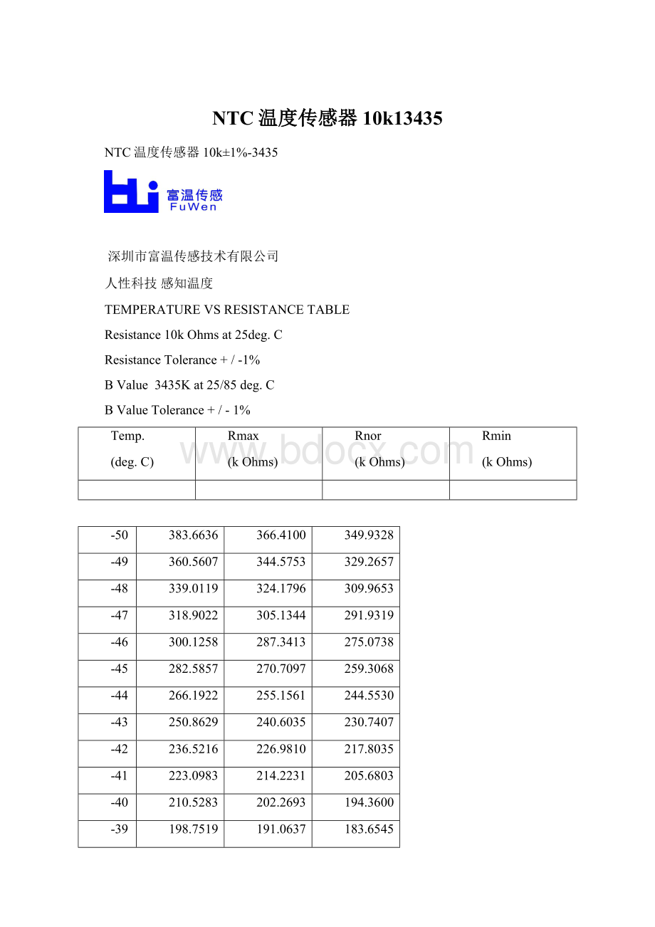 NTC温度传感器10k13435.docx_第1页