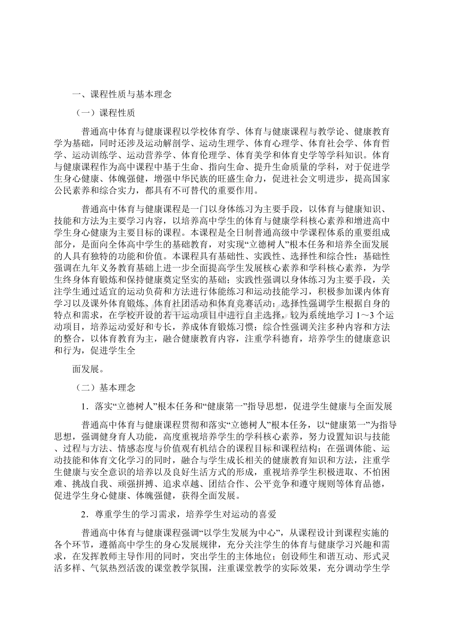 普通高中体育与健康课程标准版.docx_第2页