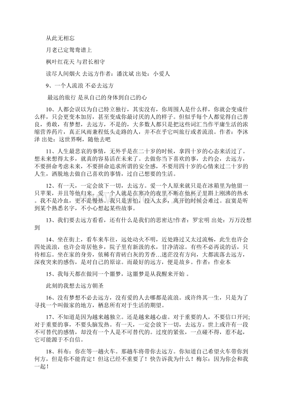 关于去远方的唯美句子.docx_第2页