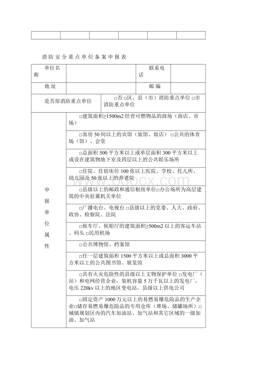 消防培训消防重点单位档案表格共表.docx_第2页