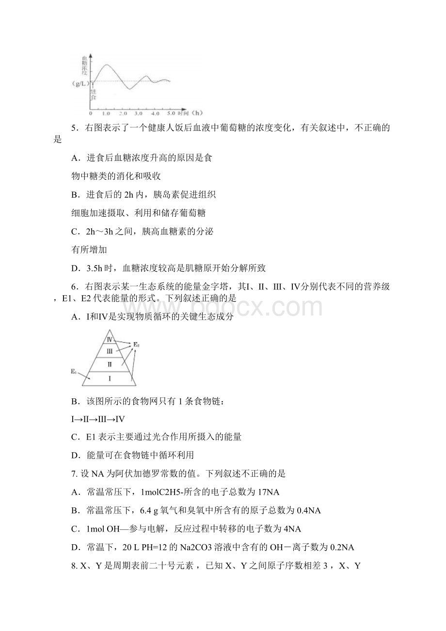 五大名校考前押题理综试题.docx_第3页