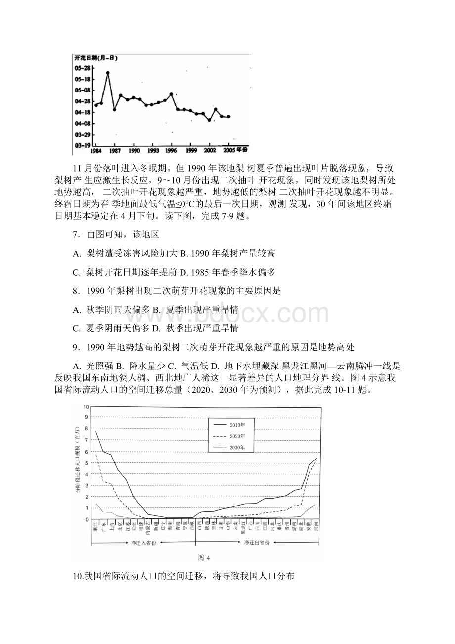 河北省衡水中学届高三下学期第9周周考文综之地理含答案Word格式文档下载.docx_第3页