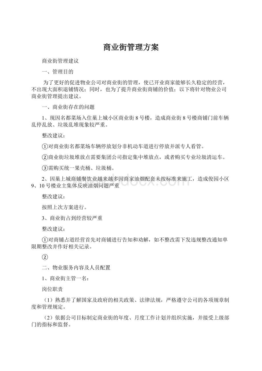 商业街管理方案.docx