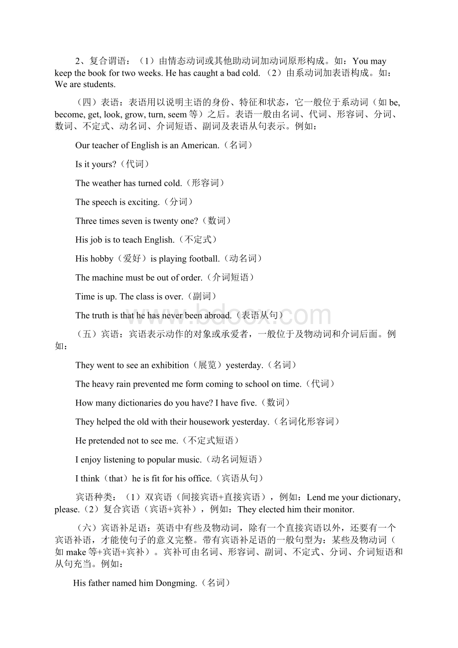 英语语法精讲句成分及简单句并列句复合句.docx_第2页