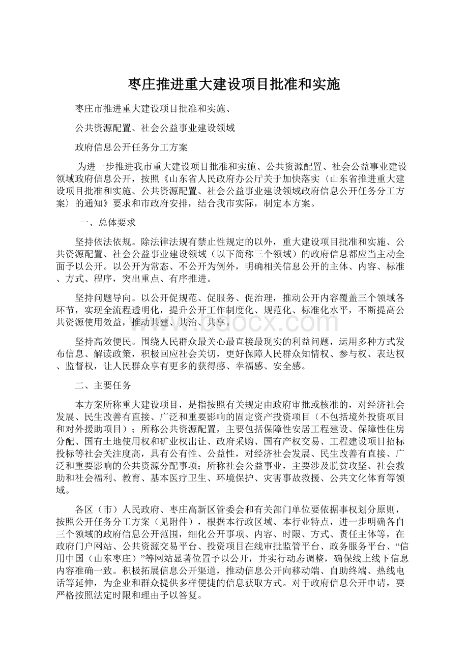 枣庄推进重大建设项目批准和实施.docx