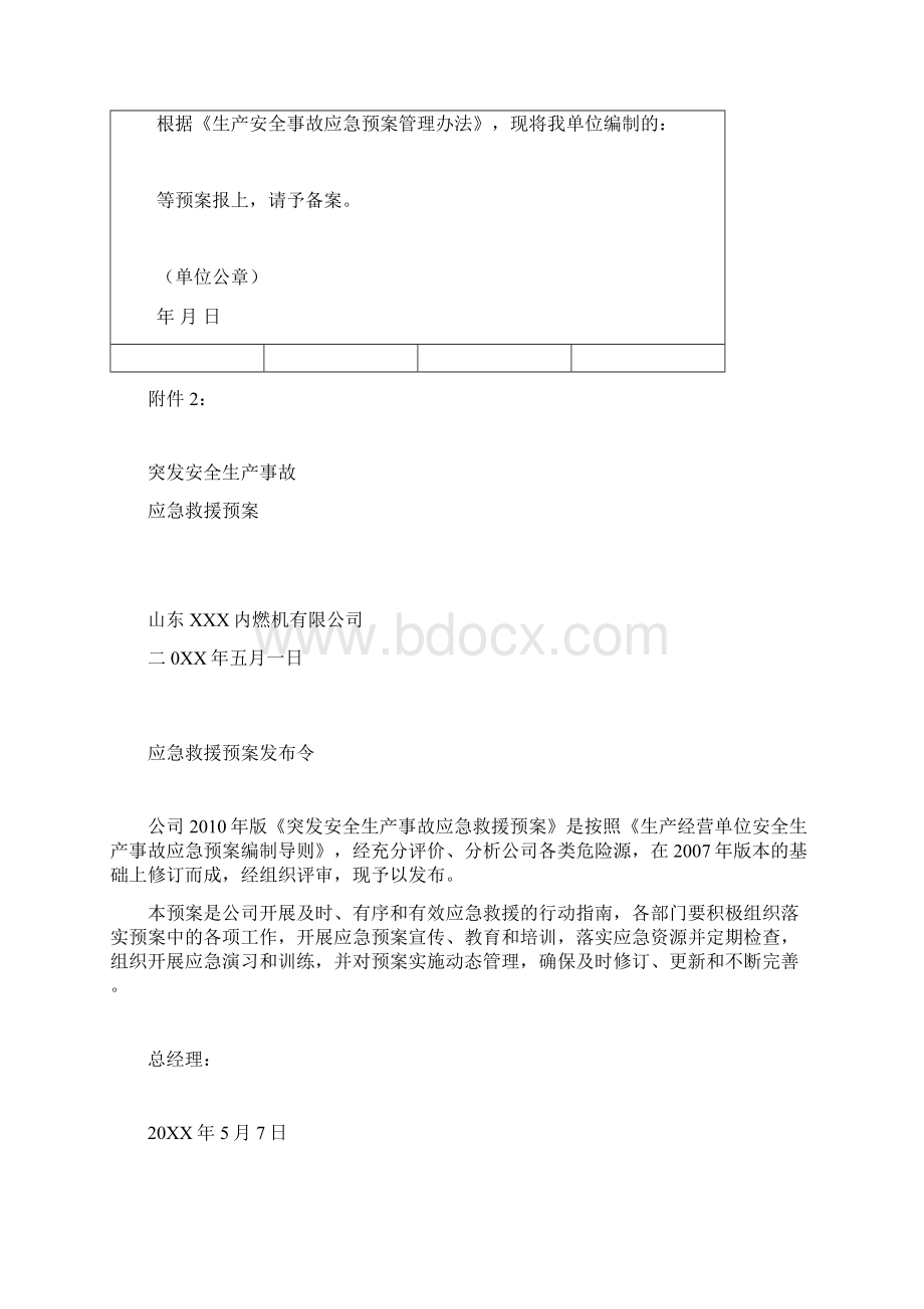 生产经营单位生产安全事故应急预案备案申报材料.docx_第2页