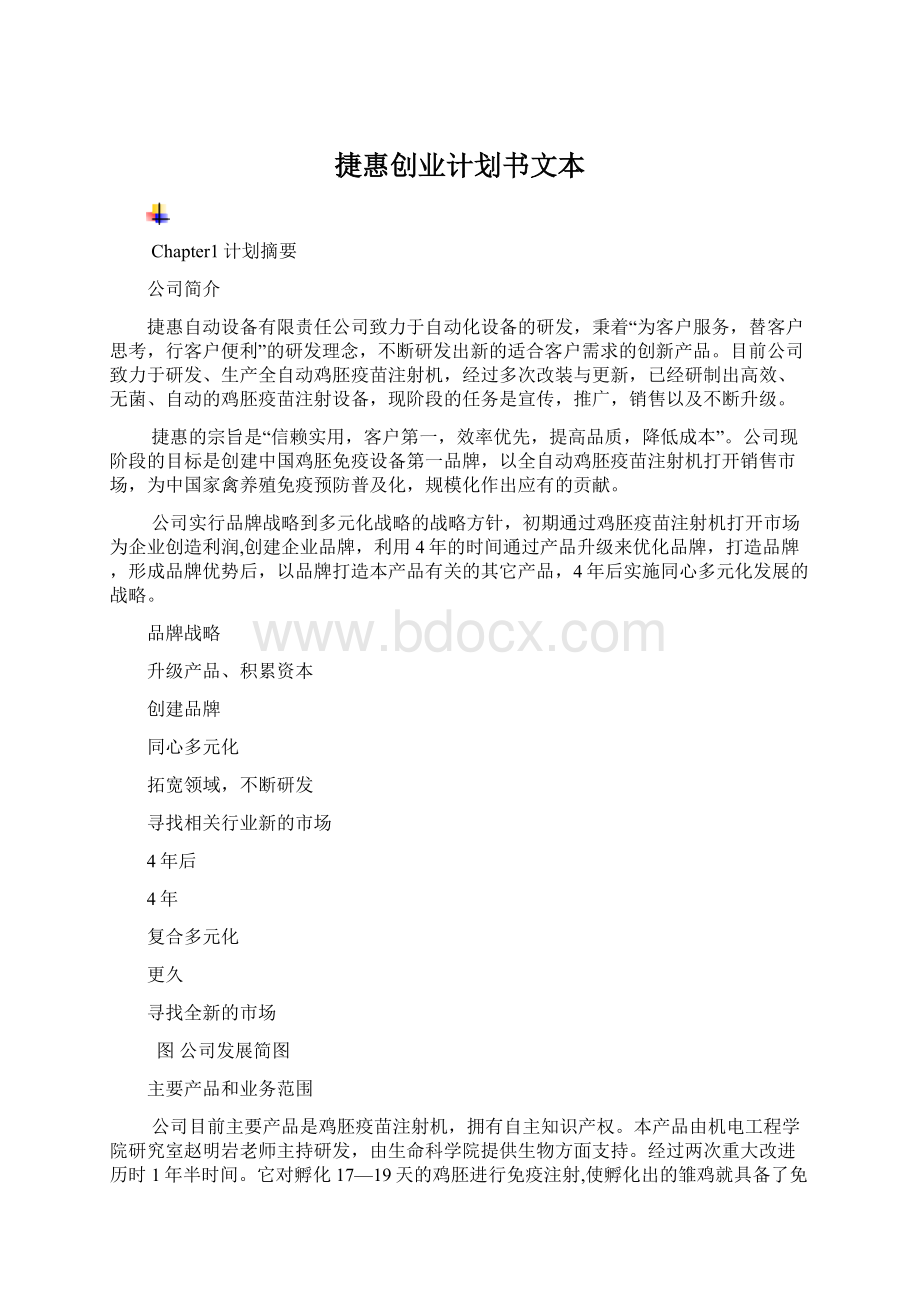 捷惠创业计划书文本.docx