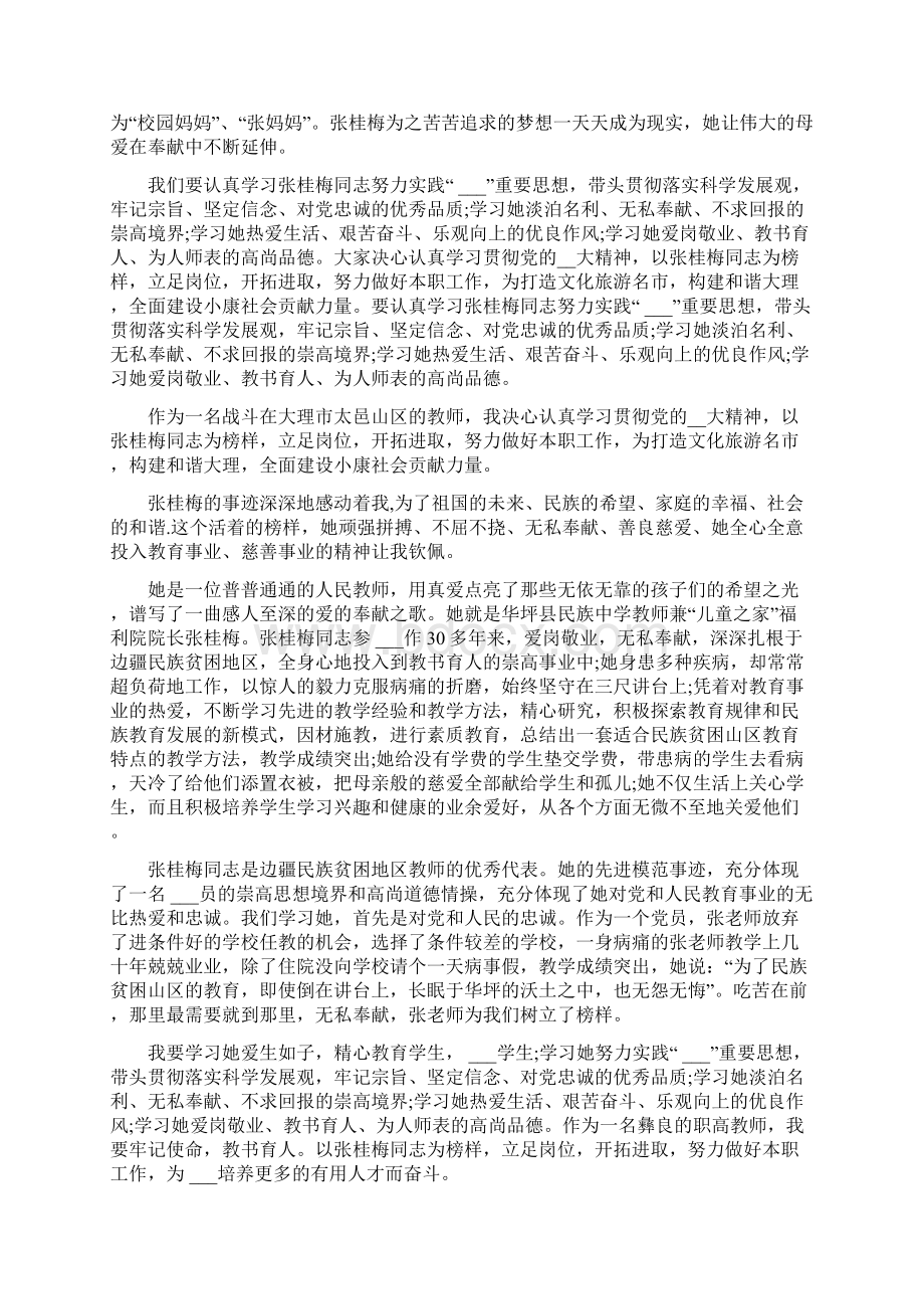 学习张桂梅同志先进事迹心得体会精选6篇.docx_第3页