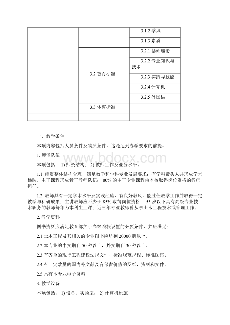 全国高等学校土木工程专业本科教育评估标准.docx_第2页