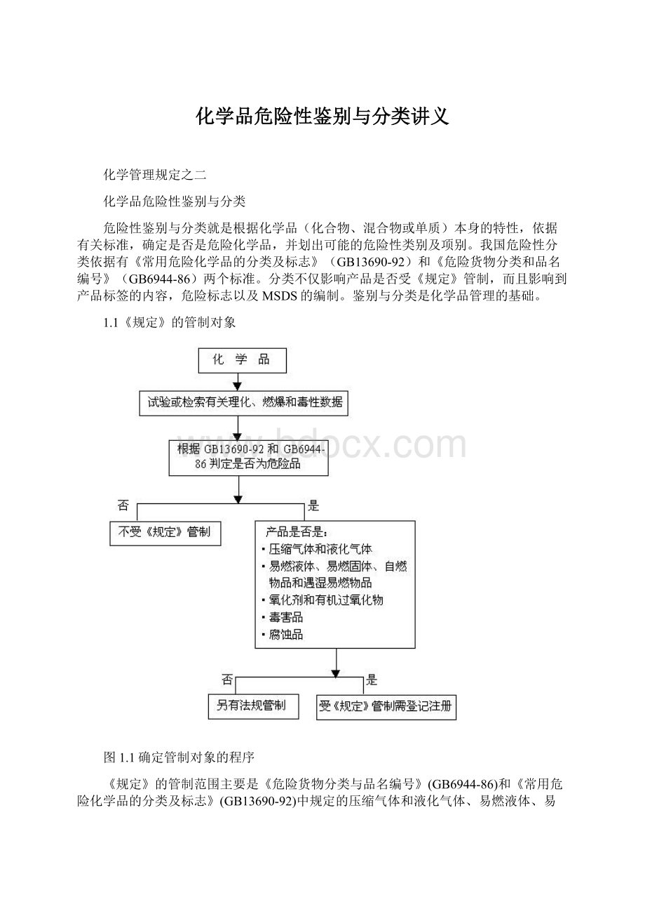 化学品危险性鉴别与分类讲义文档格式.docx