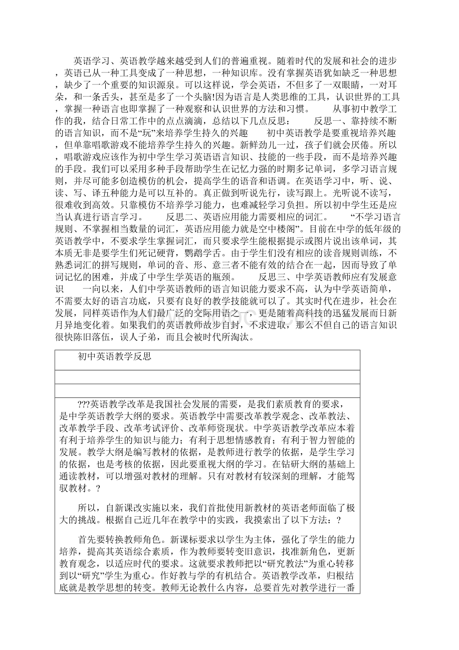 初中英语教学反思.docx_第2页