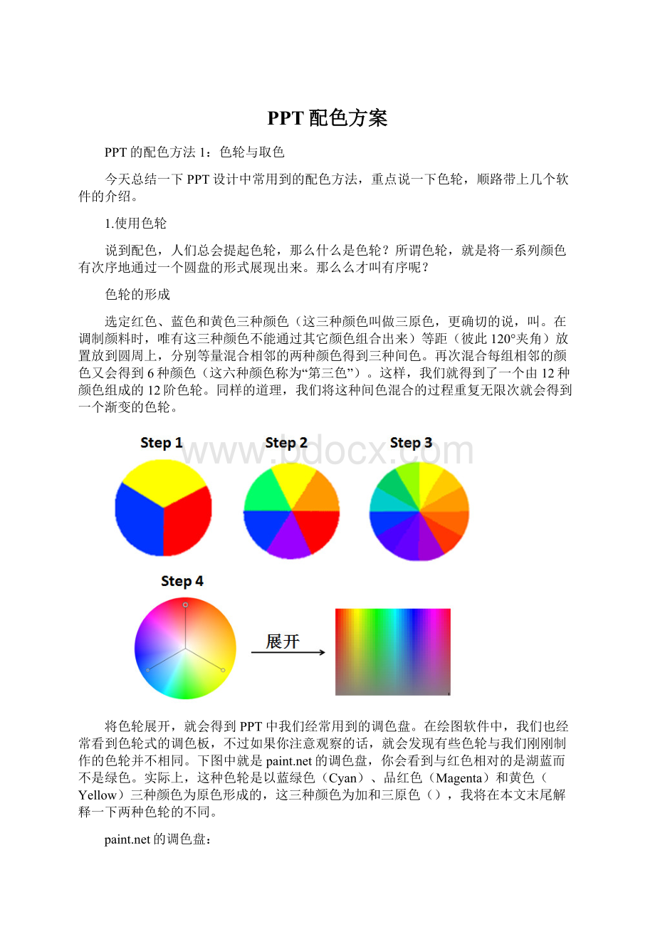 PPT配色方案Word格式文档下载.docx