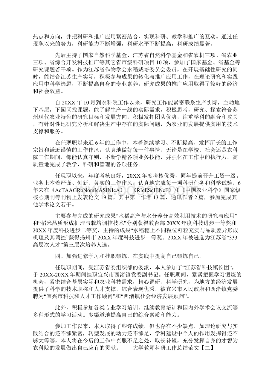 大学教师科研工作总结范文.docx_第2页