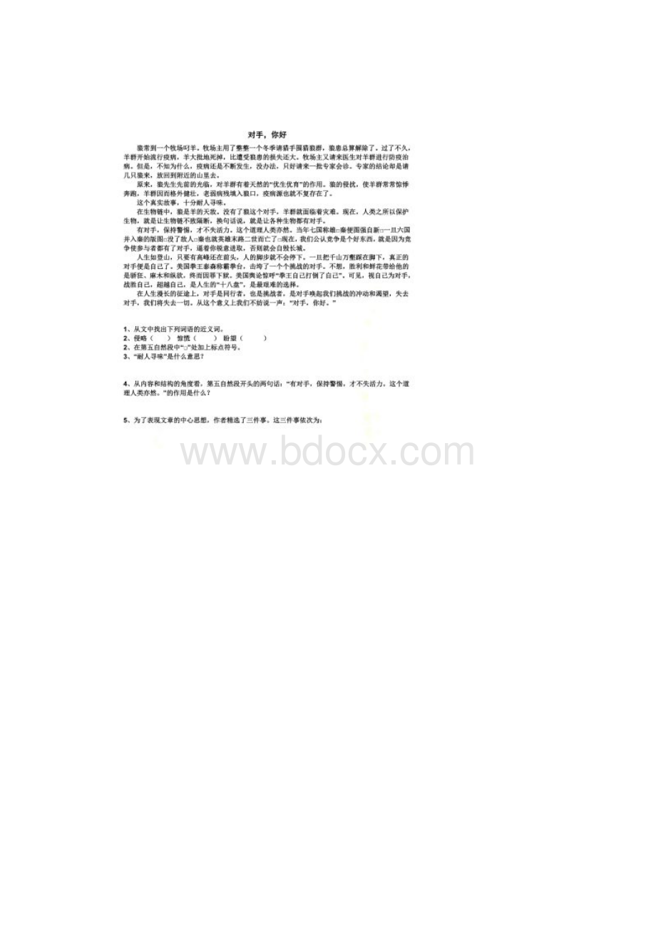 五年级课外阅读理解精选可直接打印.docx_第3页