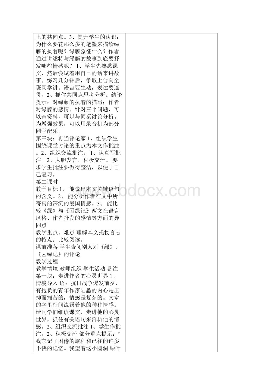 囚绿记公开课教案.docx_第2页