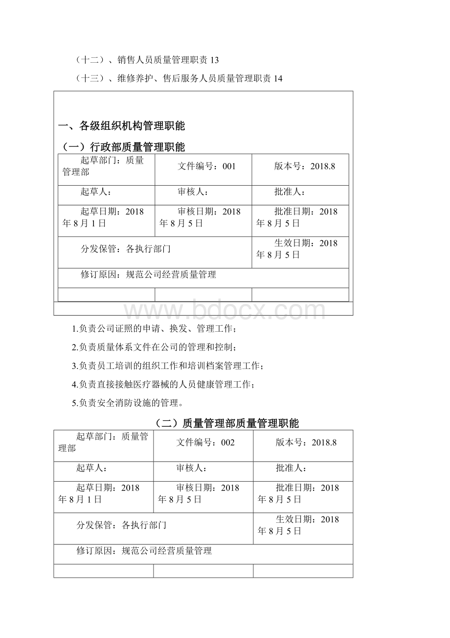 医疗器械经营企业岗位职责文档格式.docx_第2页