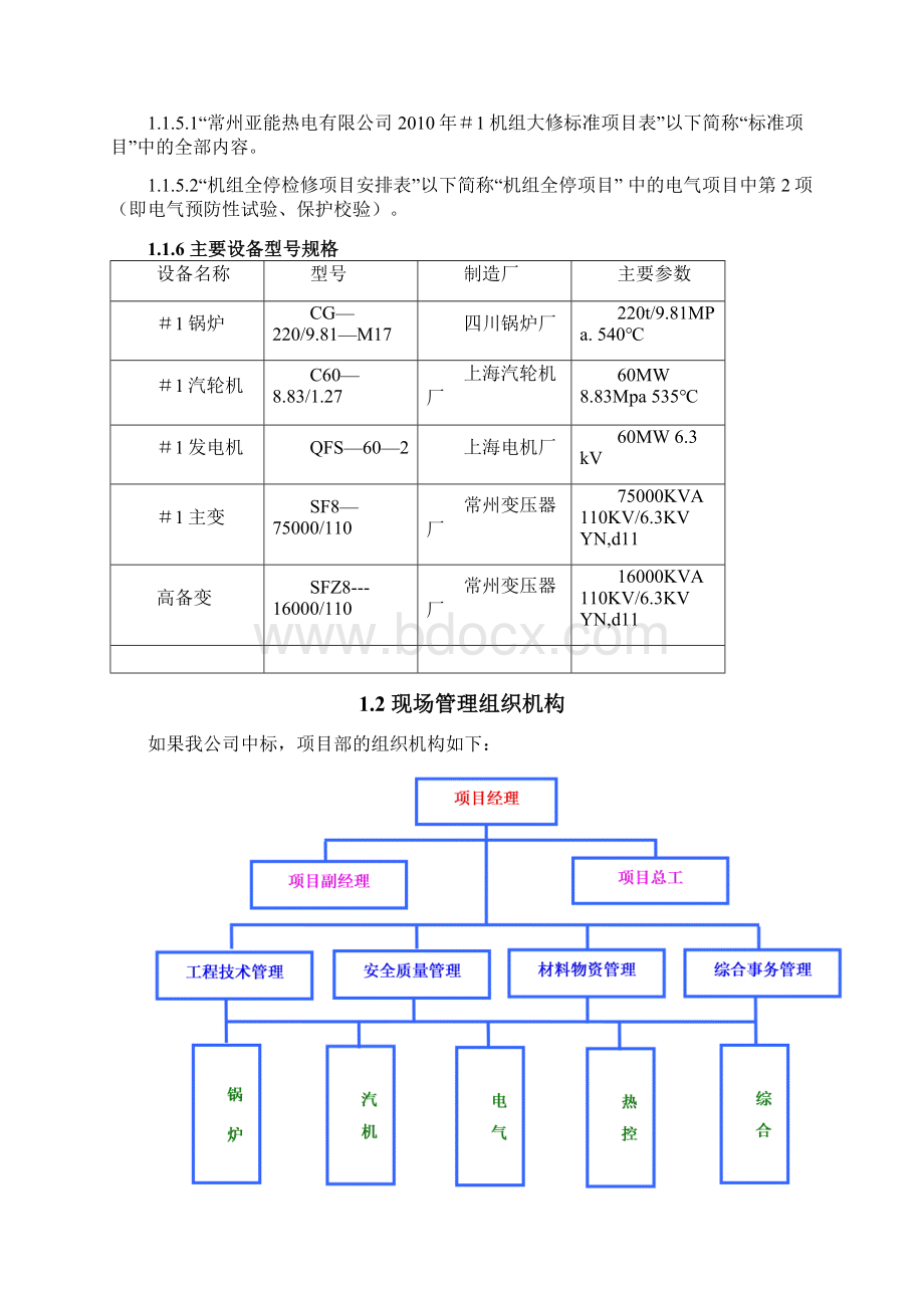 实用方案 工艺 专项机组大修施工组织设计.docx_第2页