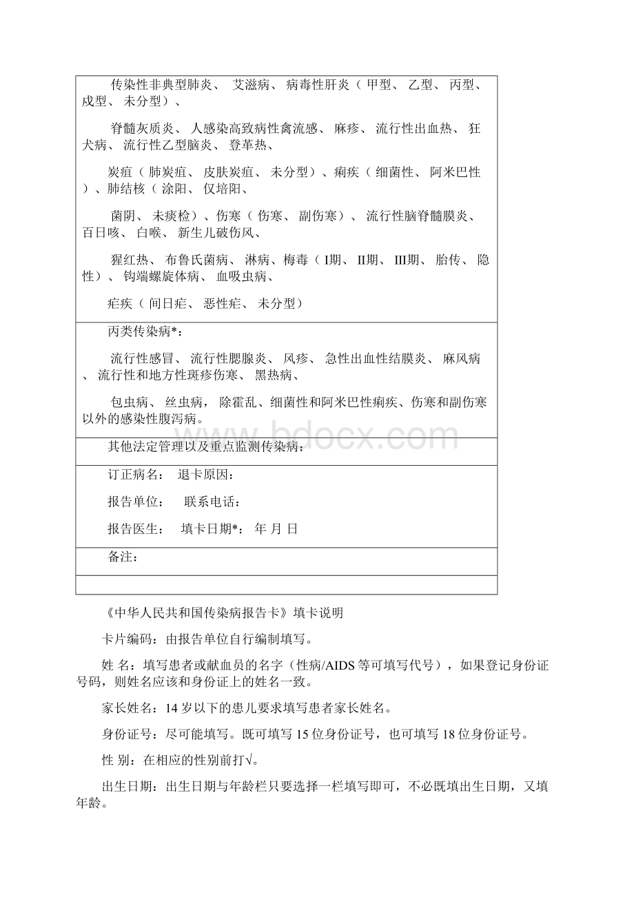 传染病报告卡及HIV附卡.docx_第2页