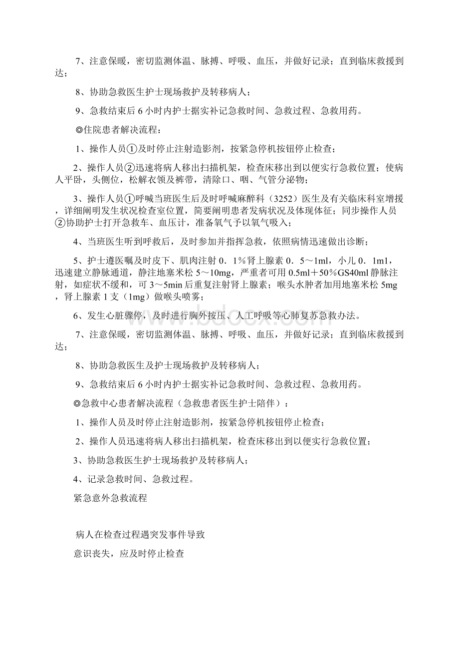 放射科紧急意外抢救预案流程样本.docx_第3页