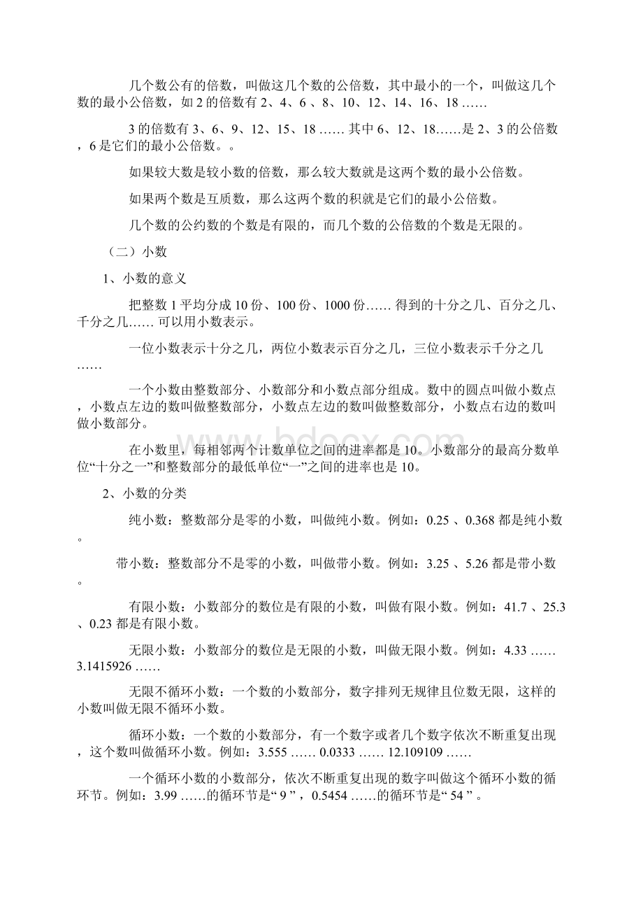 六年级下册数学总复习素材必须掌握的知识点大全通用版.docx_第3页