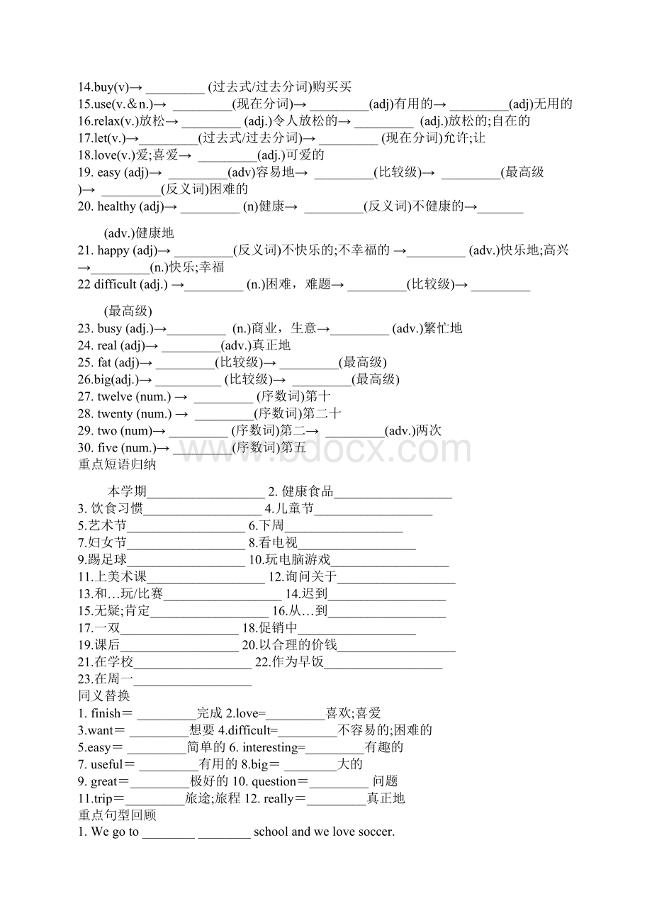 人教版中考英语第一轮复习七年级上册Unit 59考点知识整理及训练.docx_第2页