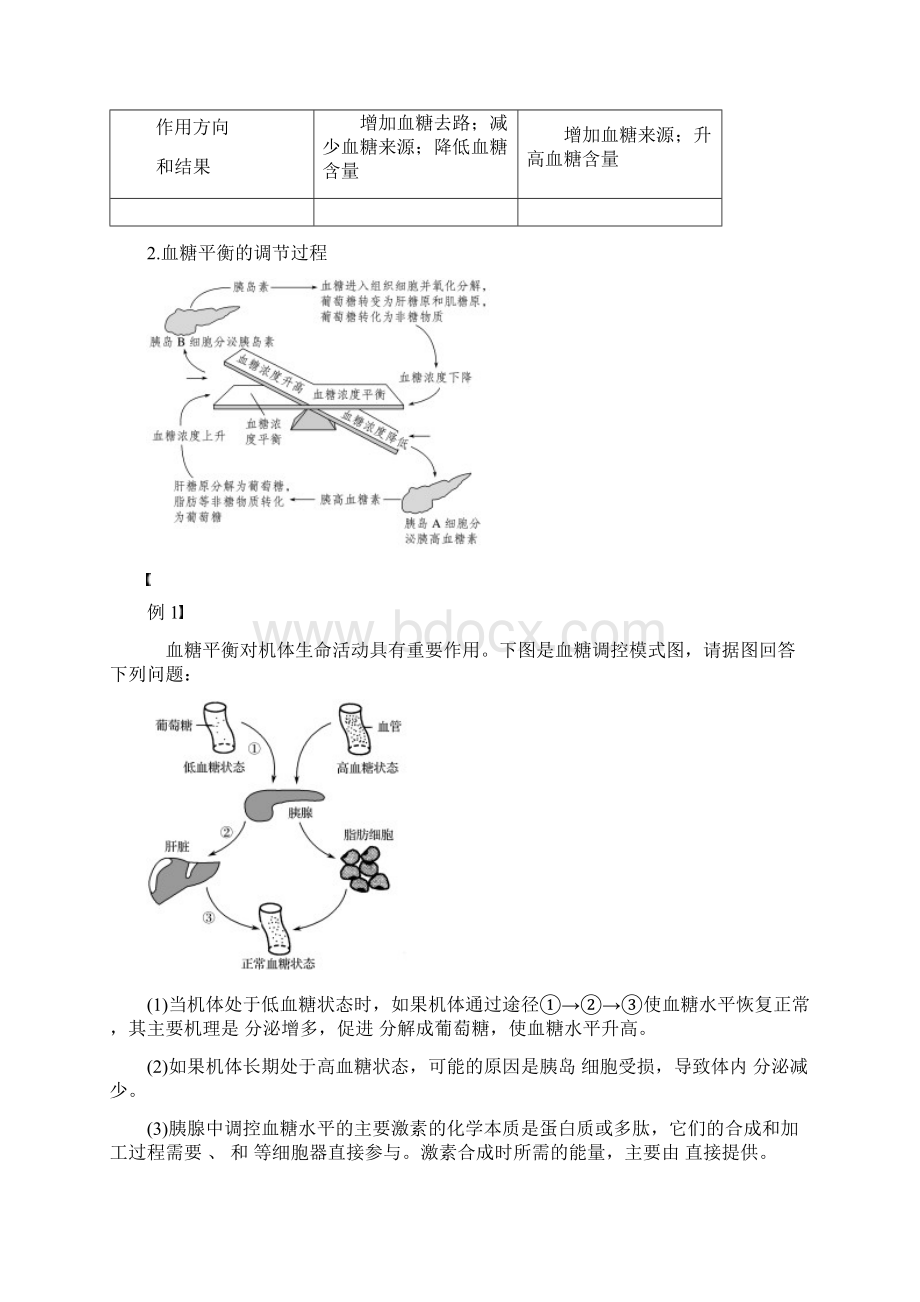 版高中生物第二章生物个体的稳态第一节人体内环境的稳态第3课时学案苏教版必修3Word文件下载.docx_第3页