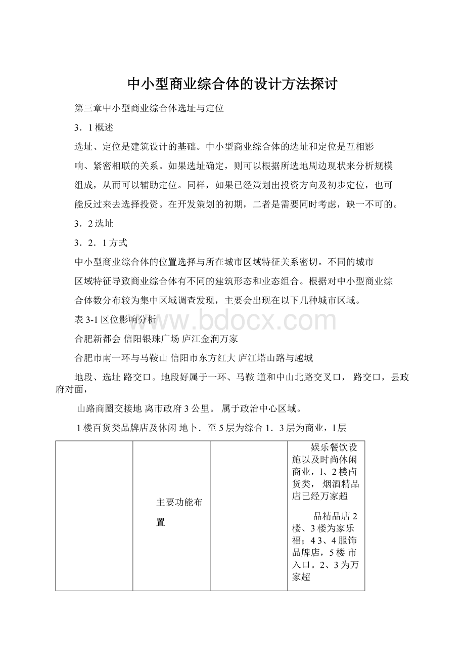 中小型商业综合体的设计方法探讨.docx_第1页