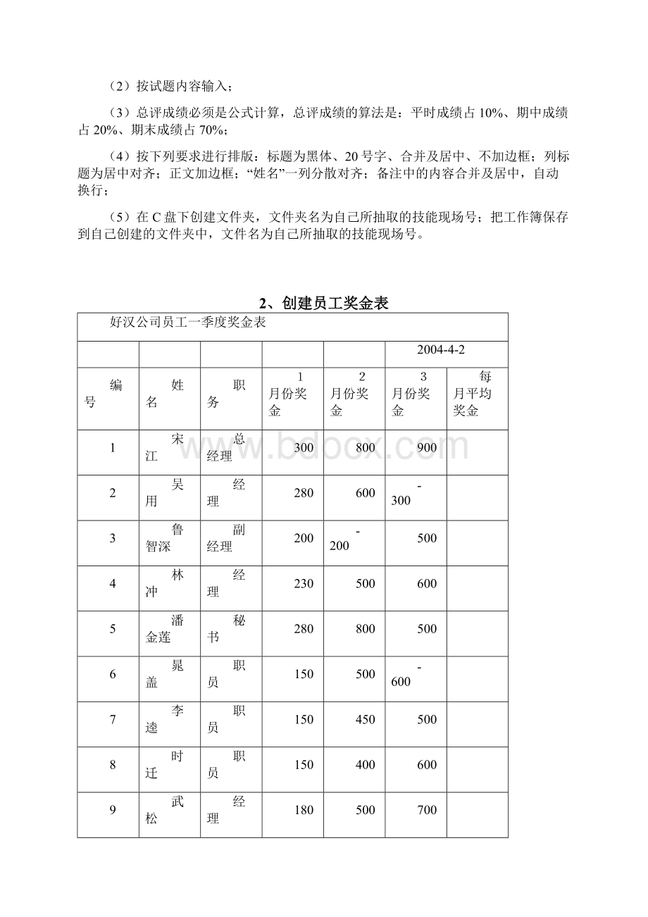 Excel表格练习题.docx_第2页