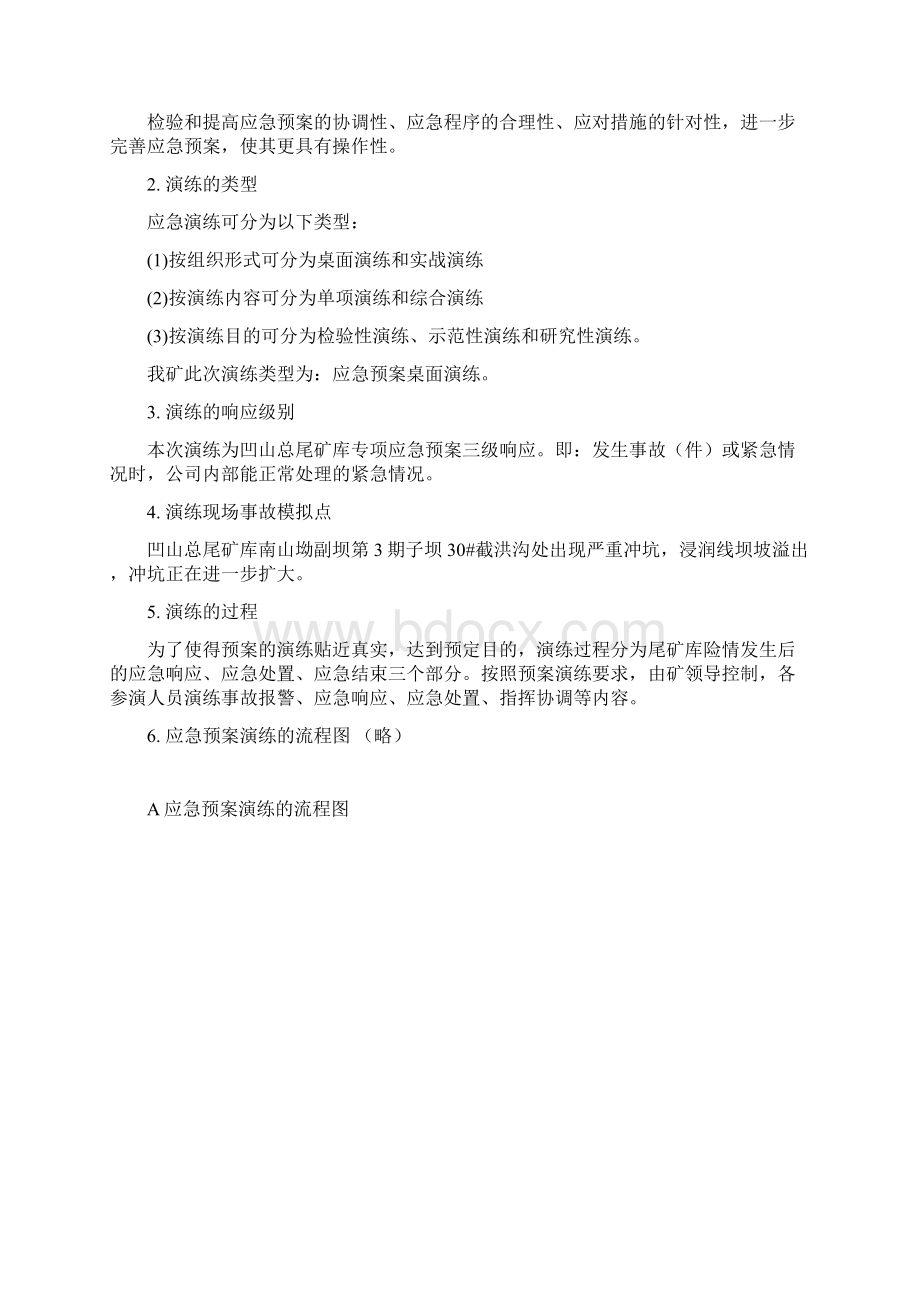 凹山总尾矿库应急预案桌面演练脚本Word格式文档下载.docx_第3页