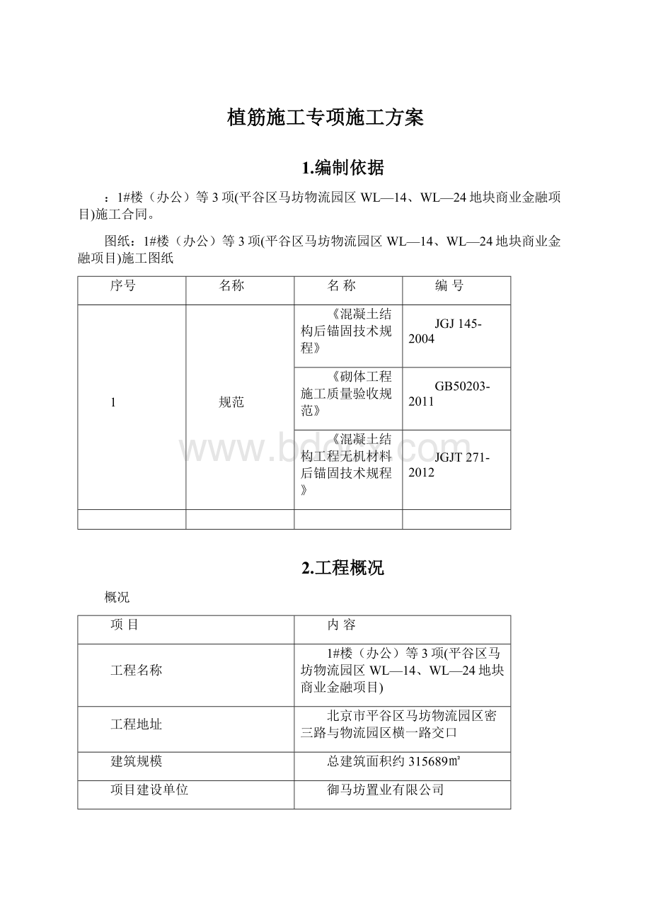 植筋施工专项施工方案.docx