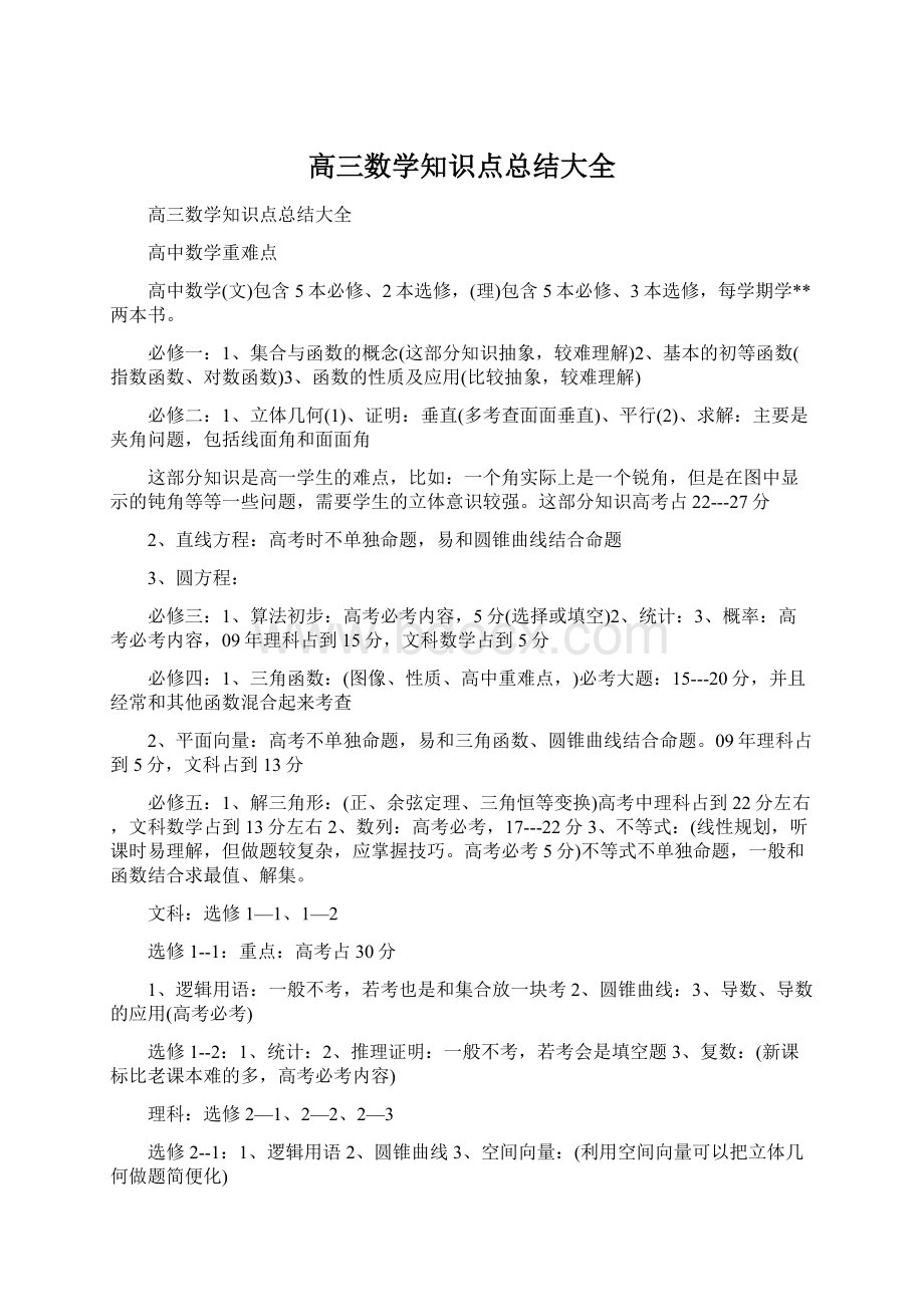 高三数学知识点总结大全.docx_第1页