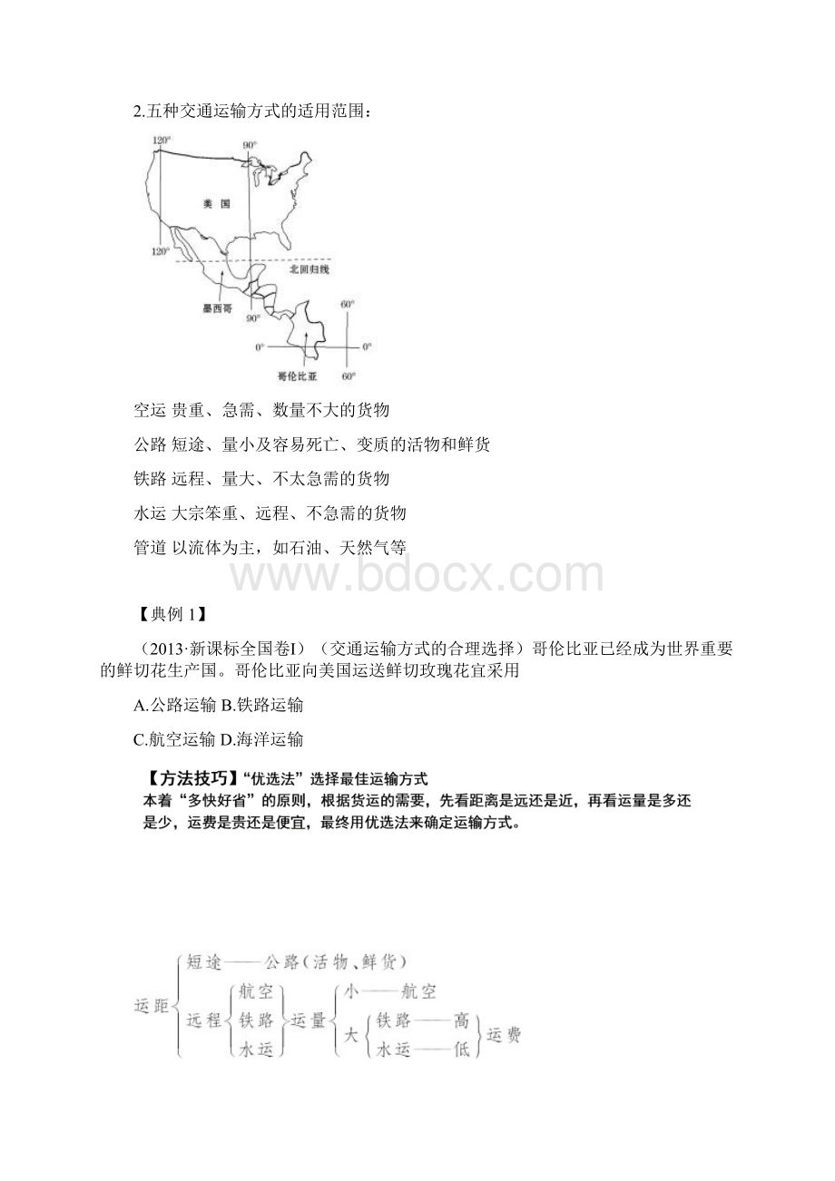 高考地理一轮复习 51交通运输方式和布局学案 新人教版必修2.docx_第3页