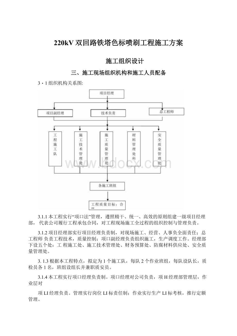 220kV双回路铁塔色标喷刷工程施工方案.docx_第1页