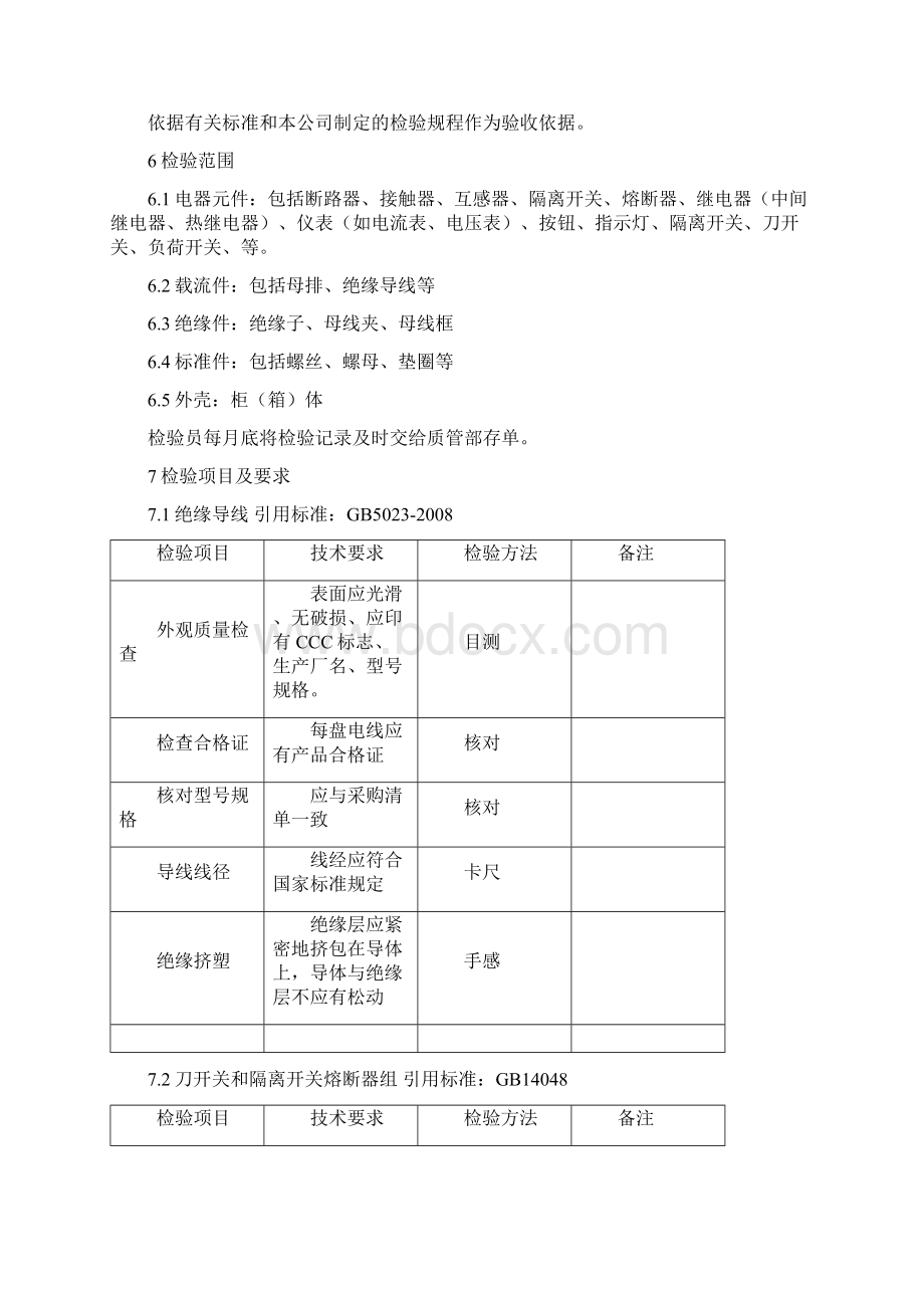 低压元器件入库检验规程复习课程Word文档下载推荐.docx_第2页