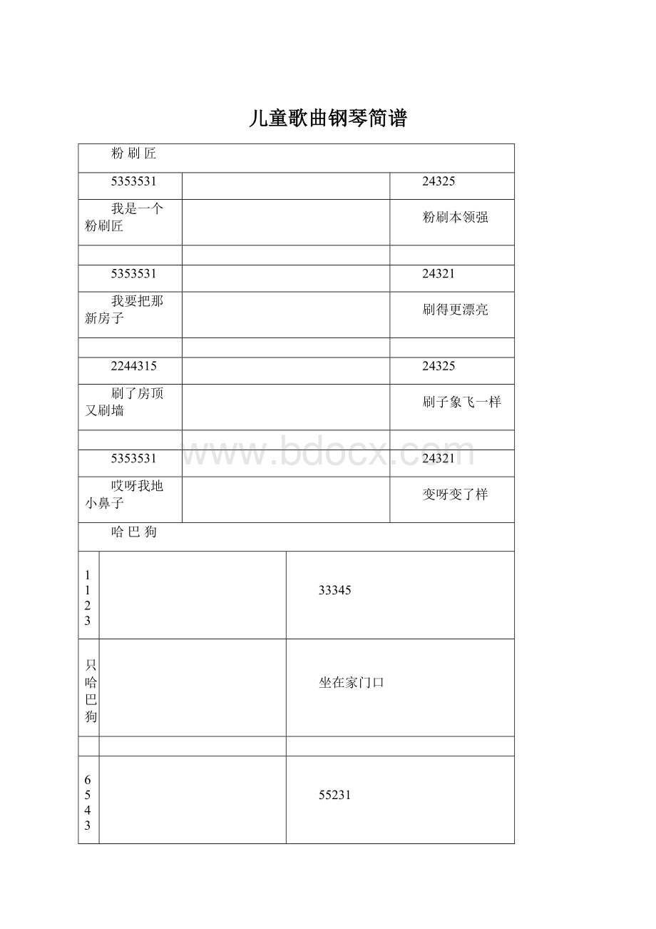 儿童歌曲钢琴简谱.docx_第1页