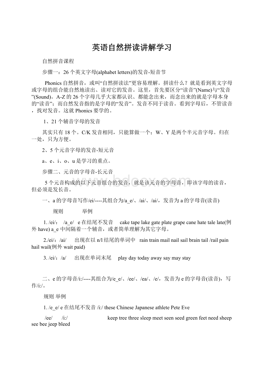 英语自然拼读讲解学习Word格式文档下载.docx_第1页