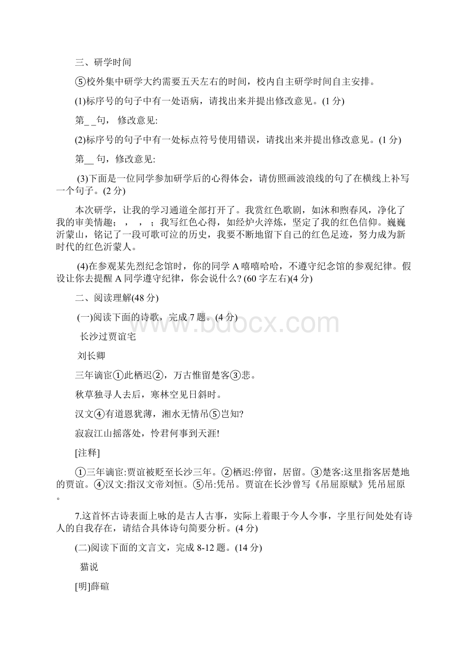 山东省临沂市初中学业水平考试试题语文.docx_第3页