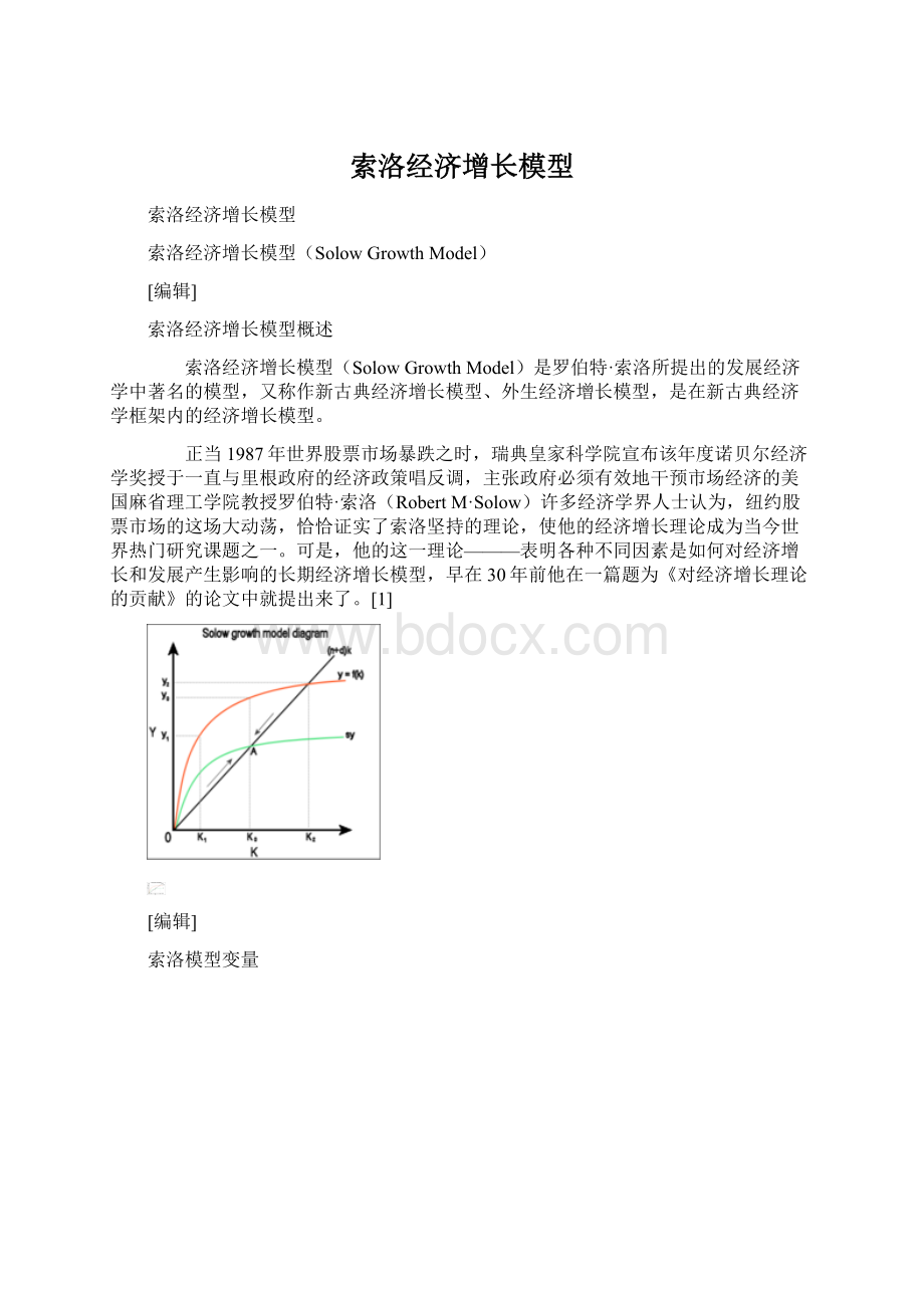 索洛经济增长模型.docx