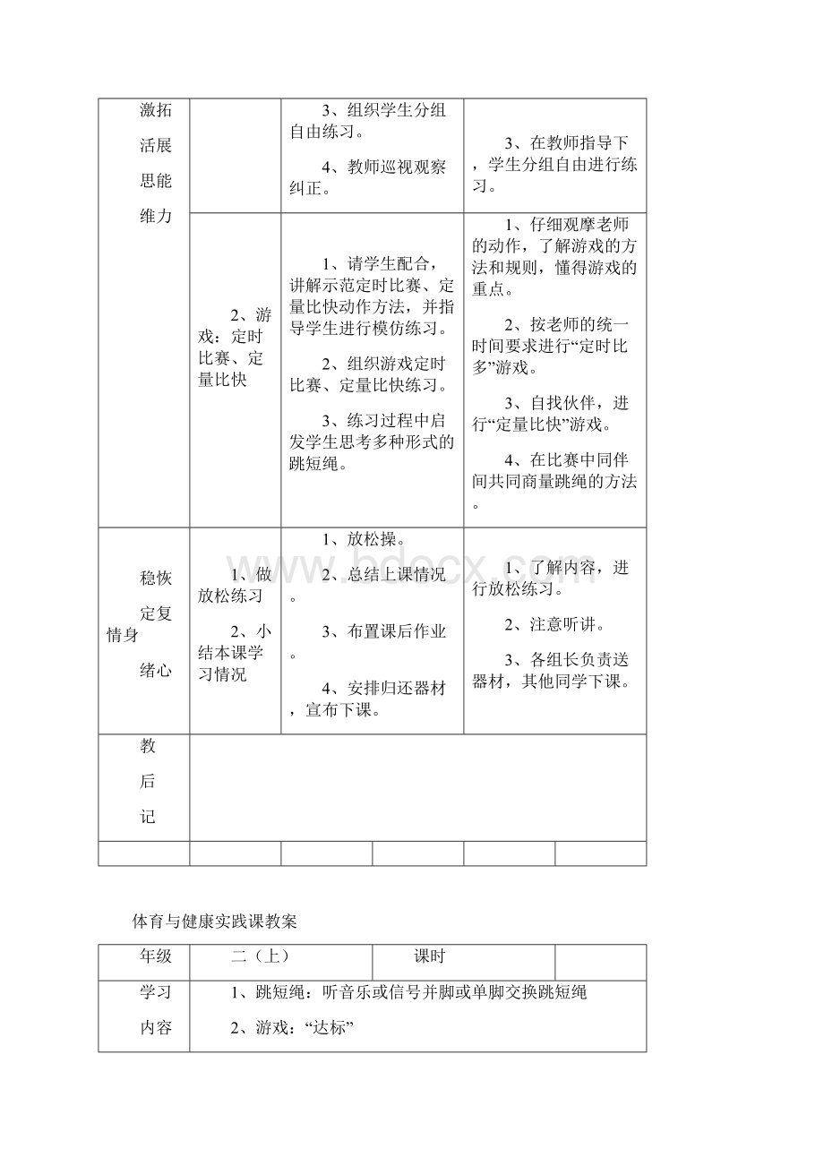 跳绳单元教案文档格式.docx_第2页