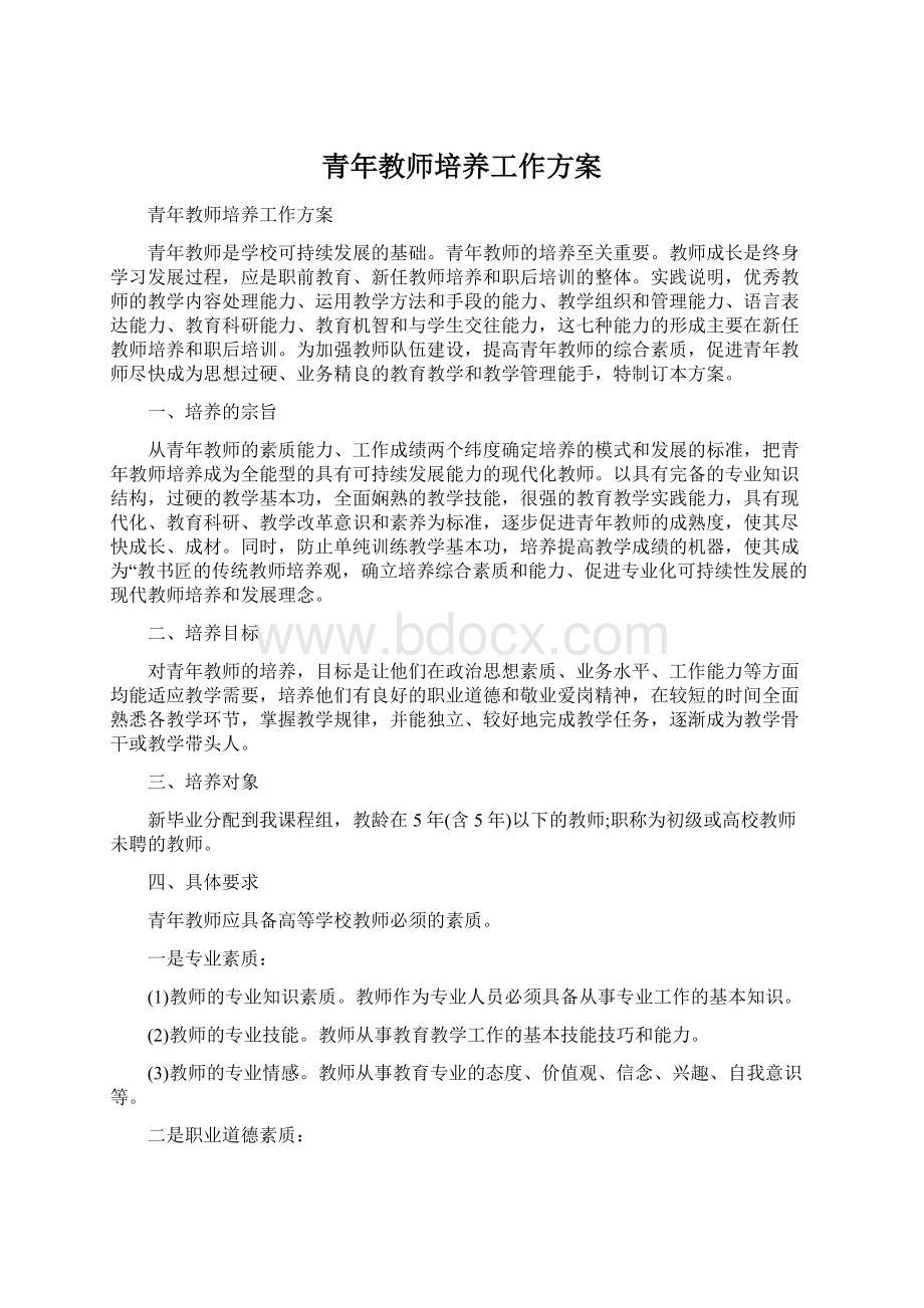 青年教师培养工作方案.docx