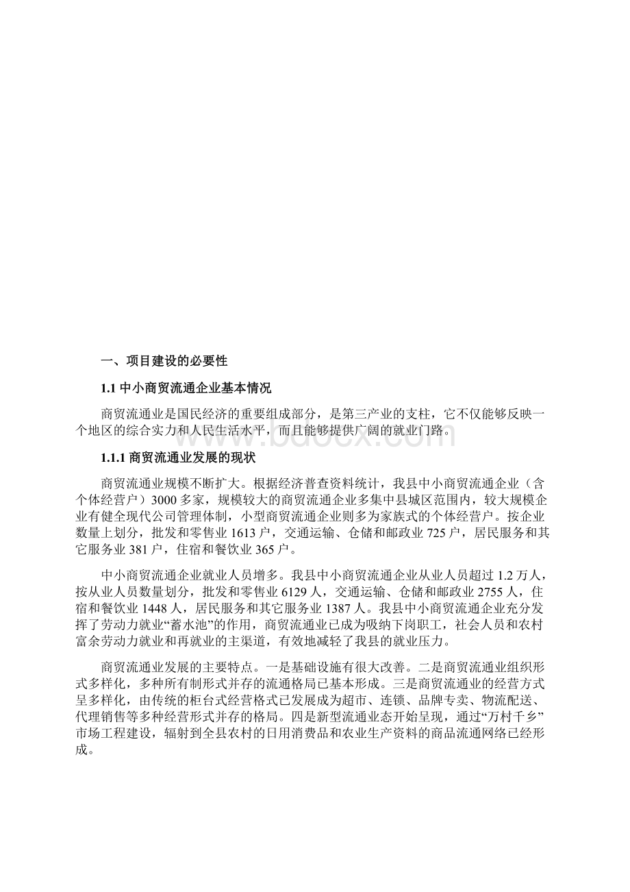 商贸流通企业公共服务信息体系建设项目可行性研究报告Word文档下载推荐.docx_第2页