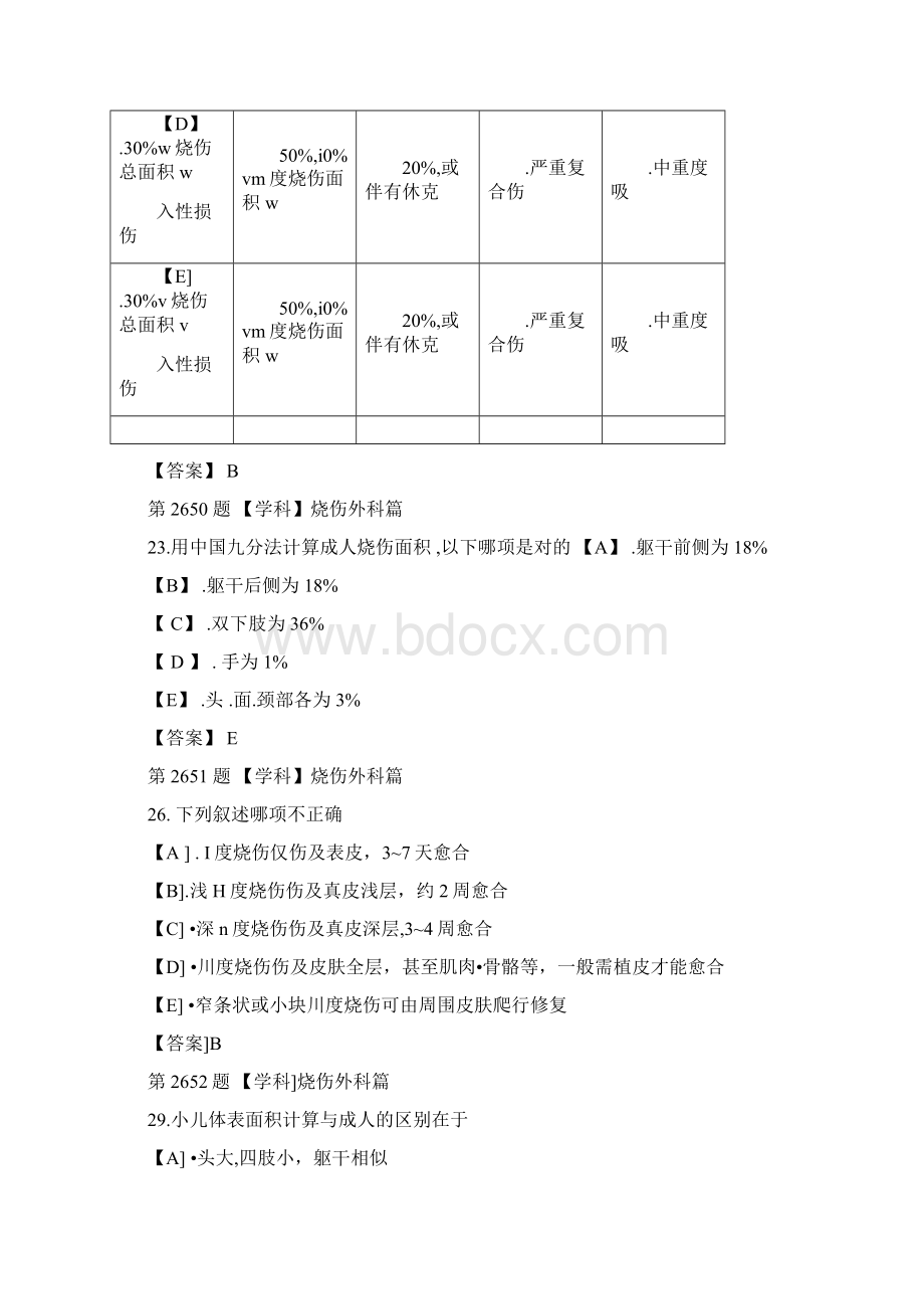 烧伤外科三基试题.docx_第3页