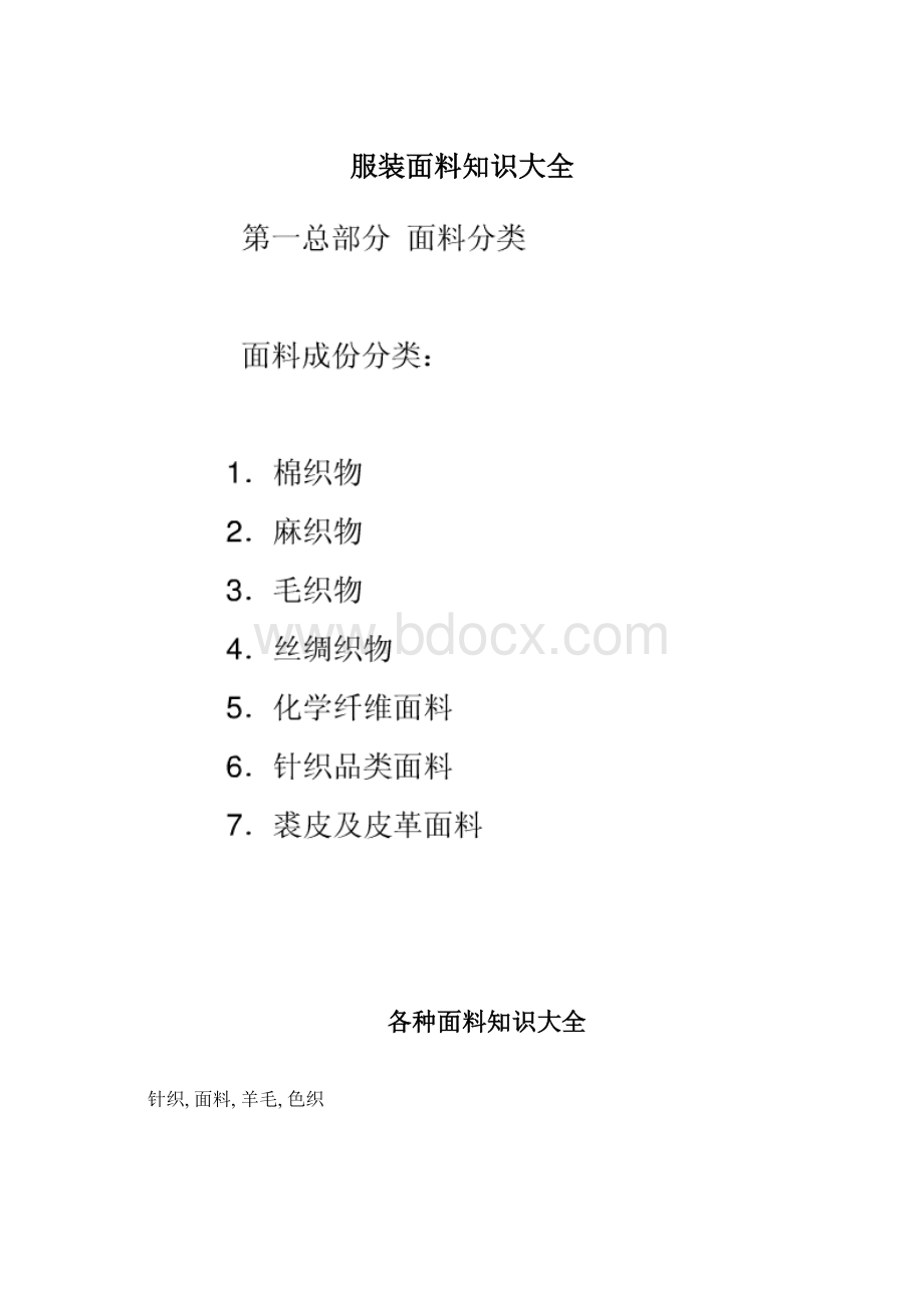 服装面料知识大全.docx