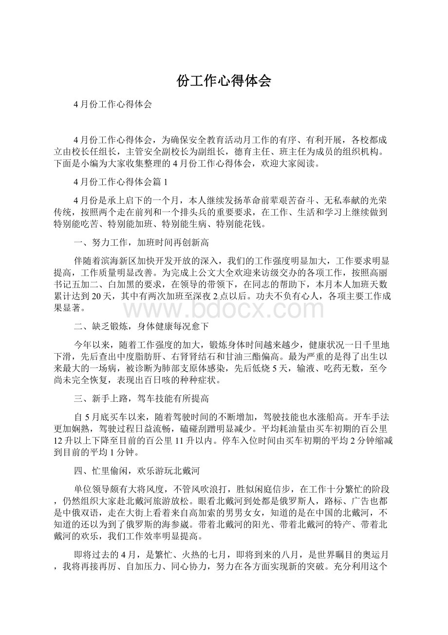 份工作心得体会Word格式文档下载.docx