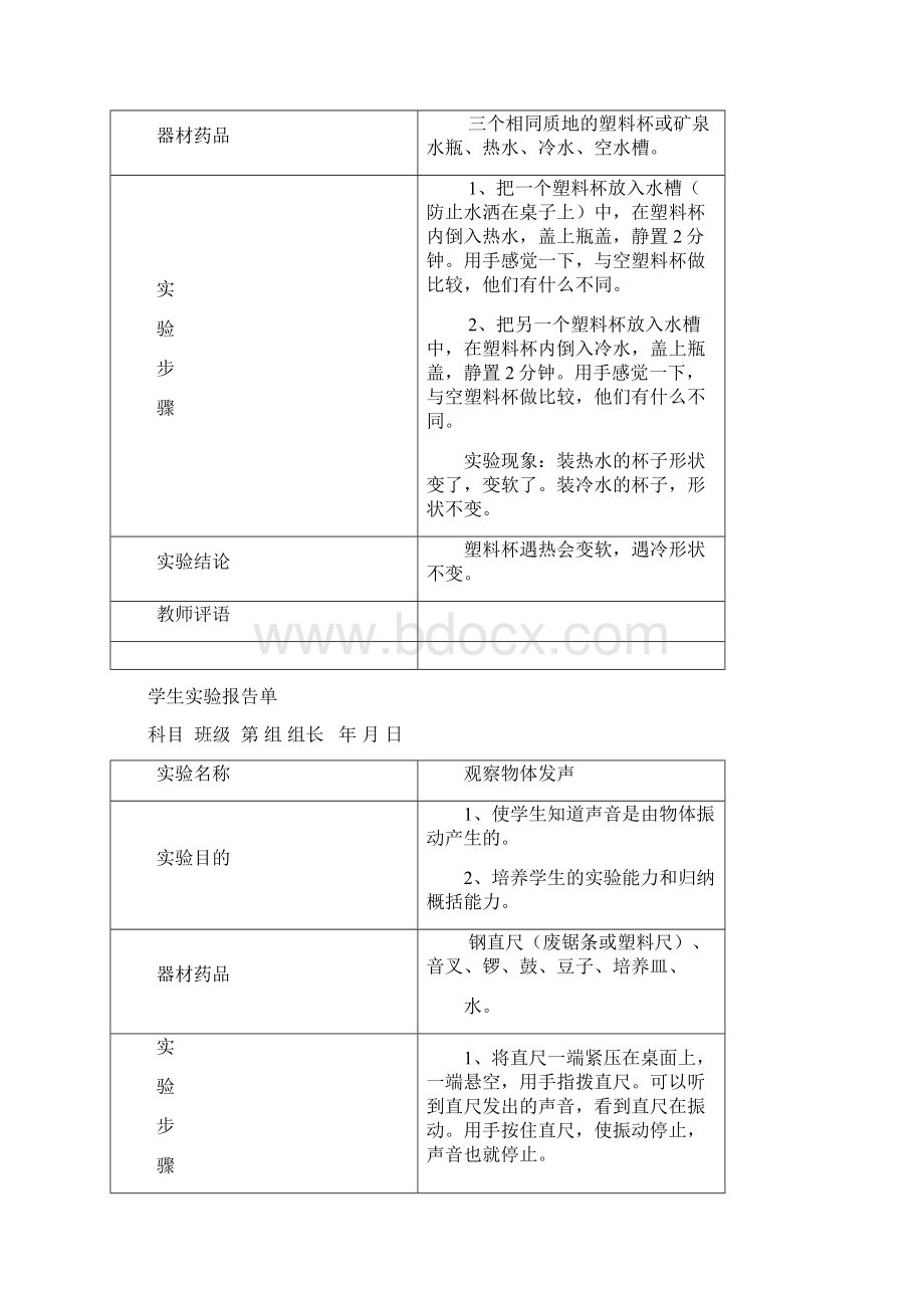 冀教版三年级下册科学实验报告单Word格式文档下载.docx_第2页